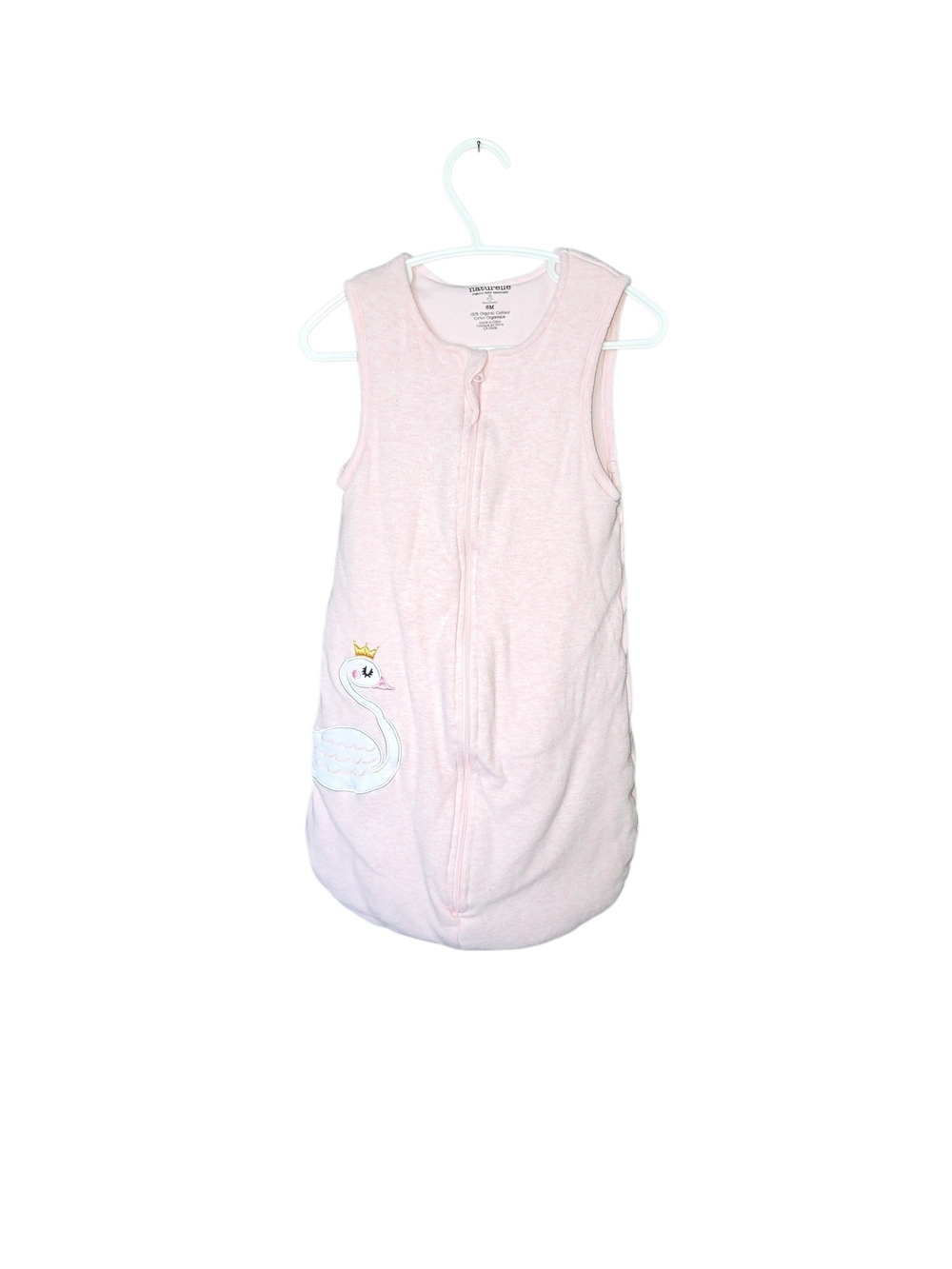 6 Month Pink Swan Sleep Sack - Kids Sleeveless Pajama